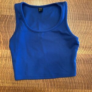 SHEIN Royal Blue Sleeveless Crop Top